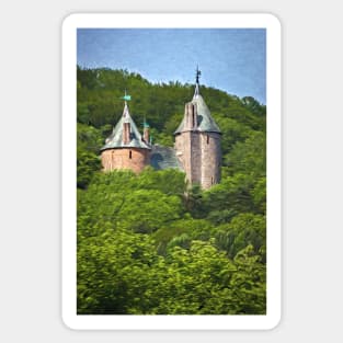 Castell Coch Impressionist Style Sticker